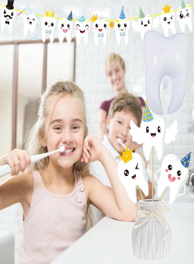 CSTYWC 5PCS White Tooth Balloons Set Tooth Foil Balloon Dentist Graduation Party Decorations Tooth Clinic Decoration Balloons for Dentist Dental Student - Image 5